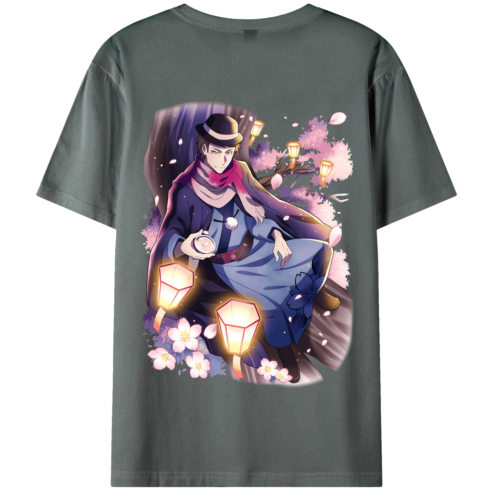 （画像用） 文豪ストレイドッグス Bungo Stray Dogs 綿100％半袖Tシャツ（背面プリント）